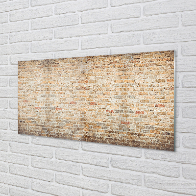 Painel de vidro Parede de tijolos vintage