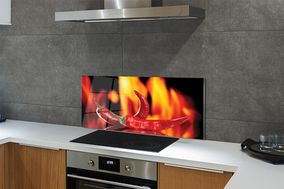 Painel de vidro Pimentas picantes