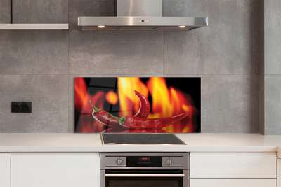 Painel de vidro Pimentas picantes