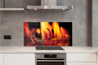 Painel de vidro Pimentas picantes