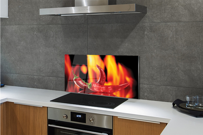 Painel de vidro Pimentas picantes