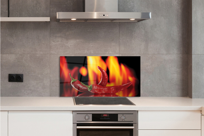 Painel de vidro Pimentas picantes