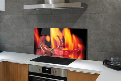 Painel de vidro Pimentas picantes