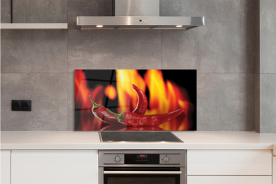 Painel de vidro Pimentas picantes