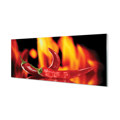 Painel de vidro Pimentas picantes