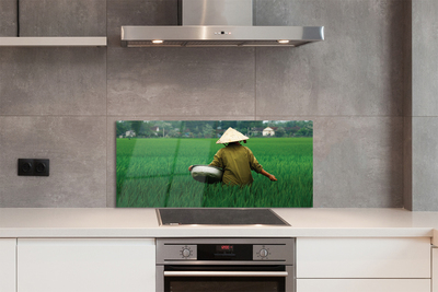 Painel de vidro Homem da Grama