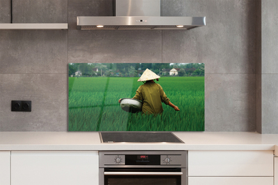 Painel de vidro Homem da Grama