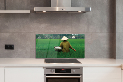 Painel de vidro Homem da Grama