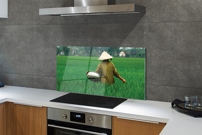 Painel de vidro Homem da Grama