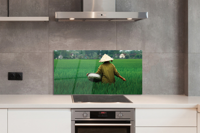 Painel de vidro Homem da Grama