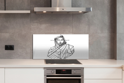 Painel de vidro Desenho de Jesus