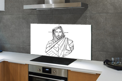 Painel de vidro Desenho de Jesus
