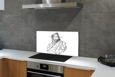 Painel de vidro Desenho de Jesus