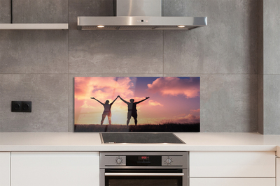 Painel de vidro Pessoas do Ocidente