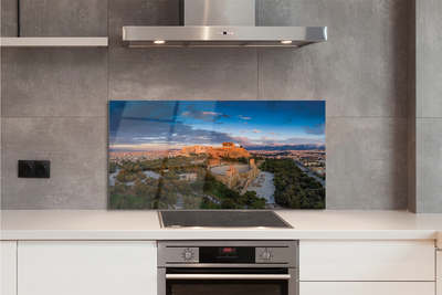 Painel de vidro Arquitetura panorâmica da Grécia Atenas