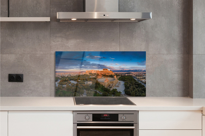 Painel de vidro Arquitetura panorâmica da Grécia Atenas