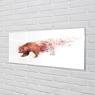 Painel de vidro Urso