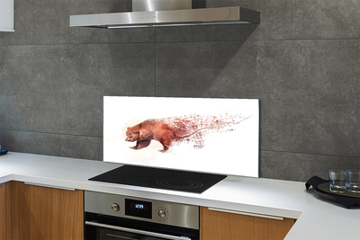 Painel de vidro Urso