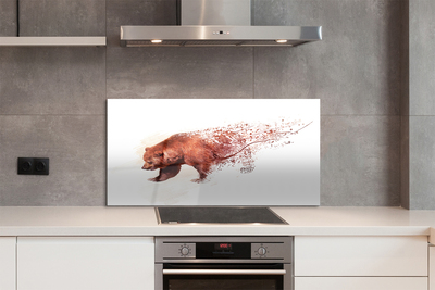 Painel de vidro Urso