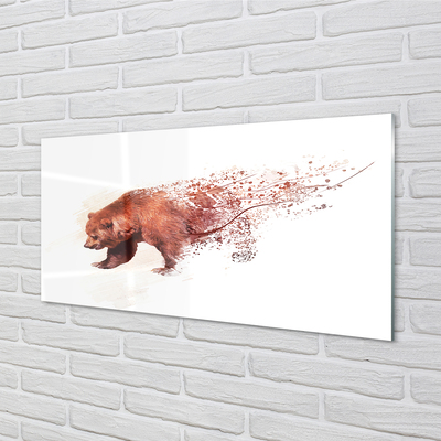 Painel de vidro Urso