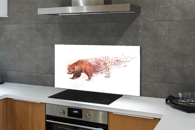 Painel de vidro Urso