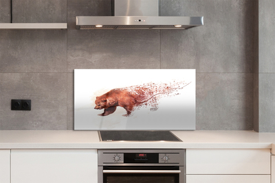 Painel de vidro Urso