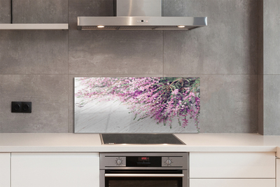 Painel de vidro Flores do tabuleiro