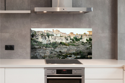 Painel de vidro Espanha Montanhas árvores cidade