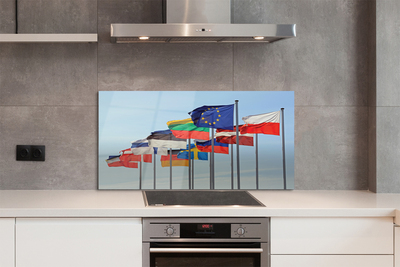 Painel de vidro Muitas bandeiras