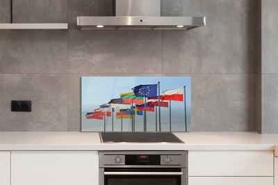 Painel de vidro Muitas bandeiras