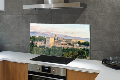 Painel de vidro Espanha Castelo floresta montanhas