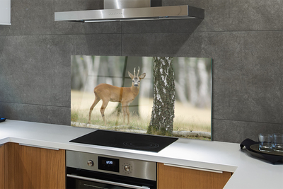 Painel de vidro Floresta de veados