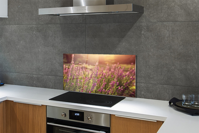 Painel de vidro Campo de urze