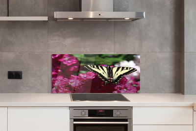 Painel de vidro Flores de borboleta