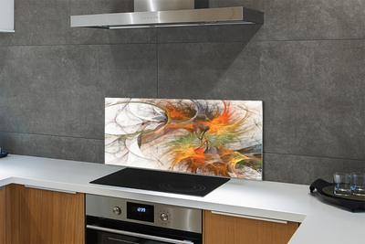 Painel de vidro Fractais geométricos coloridos