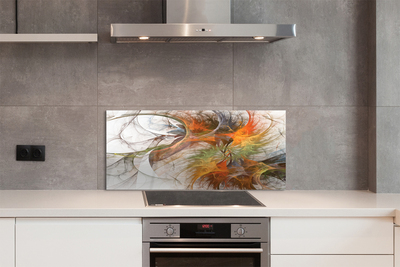 Painel de vidro Fractais geométricos coloridos