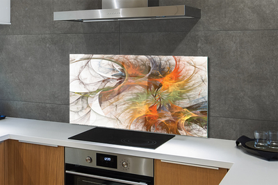 Painel de vidro Fractais geométricos coloridos