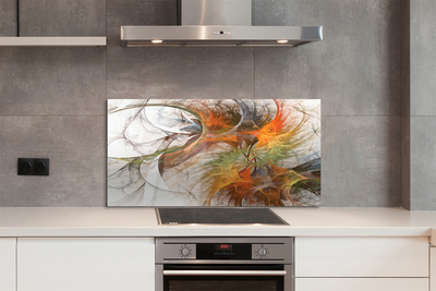 Painel de vidro Fractais geométricos coloridos