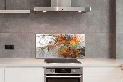 Painel de vidro Fractais geométricos coloridos