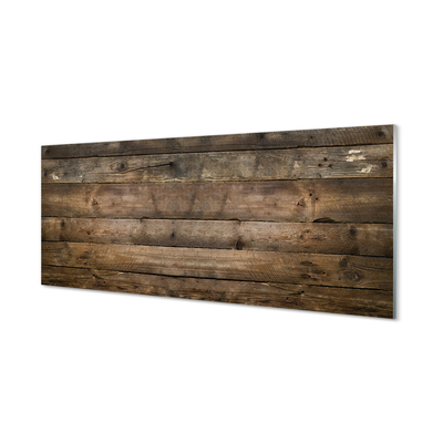 Painel de vidro Parede de tábuas de madeira