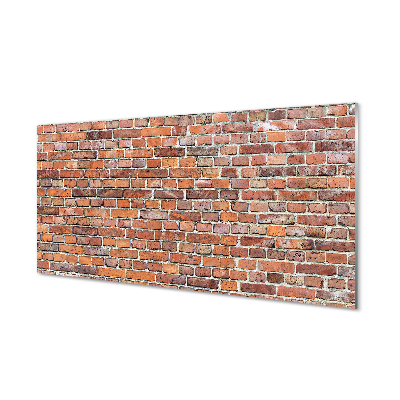 Painel de vidro Parede de tijolos vintage