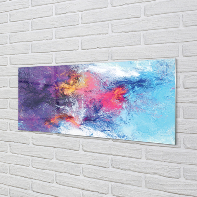 Painel de vidro Imagem labiríntica colorida