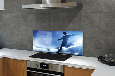 Painel de vidro Homem das luzes azuis