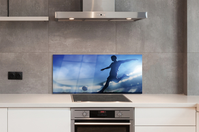 Painel de vidro Homem das luzes azuis