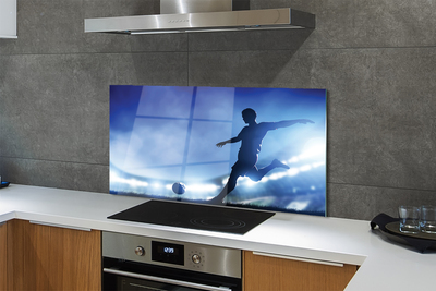 Painel de vidro Homem das luzes azuis