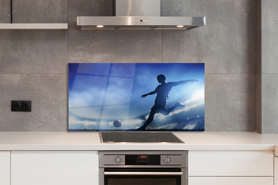 Painel de vidro Homem das luzes azuis