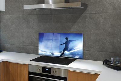 Painel de vidro Homem das luzes azuis