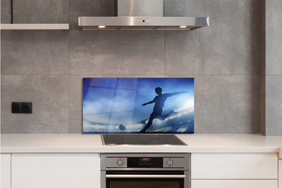 Painel de vidro Homem das luzes azuis