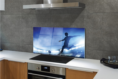 Painel de vidro Homem das luzes azuis