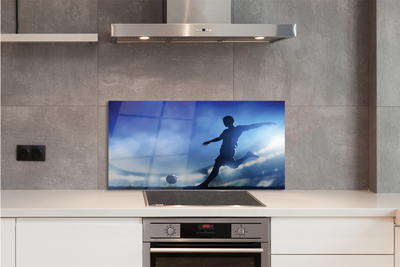 Painel de vidro Homem das luzes azuis